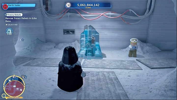 After reaching each frozen rebel (example in the picture), you have to free him - LEGO Skywalker Saga: Frosty Rebels - walkthrough - Challenges - LEGO Skywalker Saga Guide