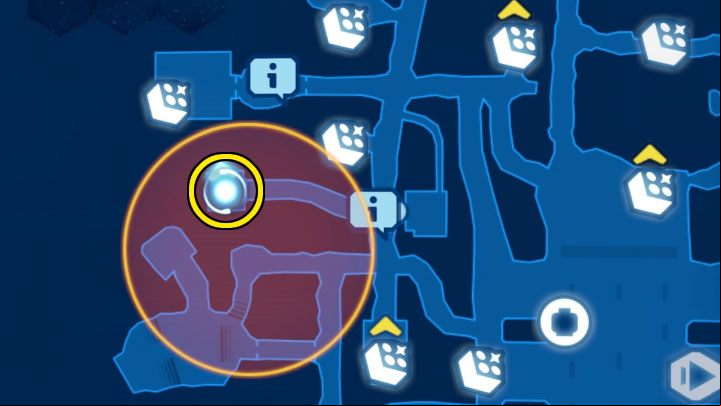 The last rebel is at the end of the western corridor marked in the picture - LEGO Skywalker Saga: Frosty Rebels - walkthrough - Challenges - LEGO Skywalker Saga Guide