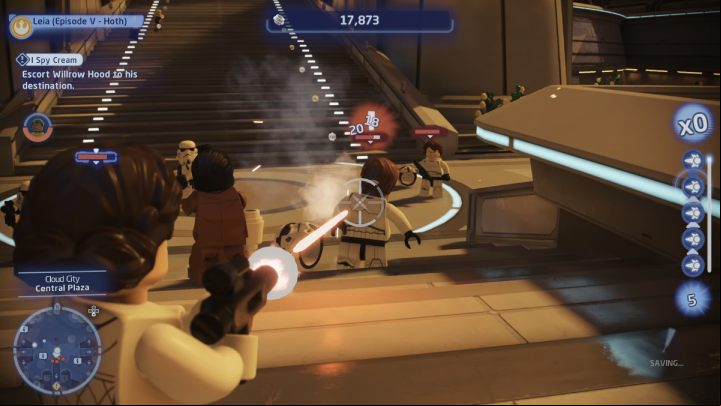 Follow him, defeating all enemies encountered on the way - LEGO Skywalker Saga: I Spy Cream - walkthrough - Bespin - City in the Clouds - LEGO Skywalker Saga Guide