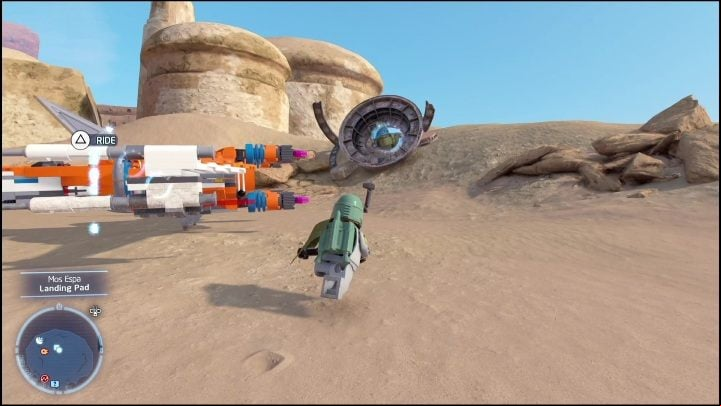 The first brick in this location can be found right after landing - LEGO Skywalker Saga: Mos Espa - list of all puzzles - Tatooine - LEGO Skywalker Saga Guide