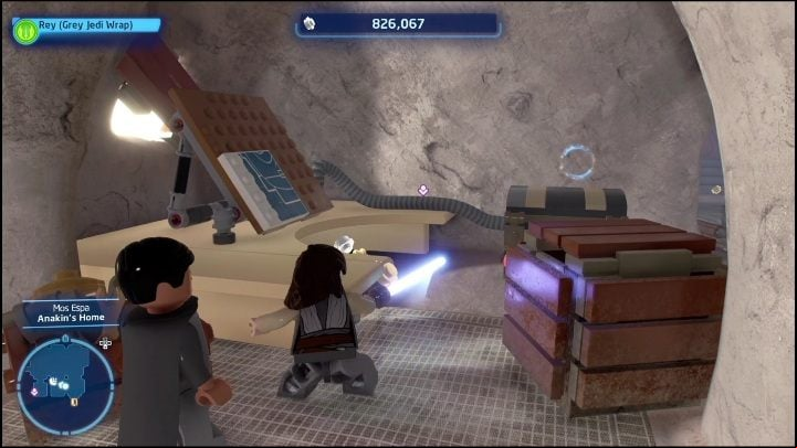 This collectible is hidden in Anakin's house - LEGO Skywalker Saga: Mos Espa - list of all puzzles - Tatooine - LEGO Skywalker Saga Guide