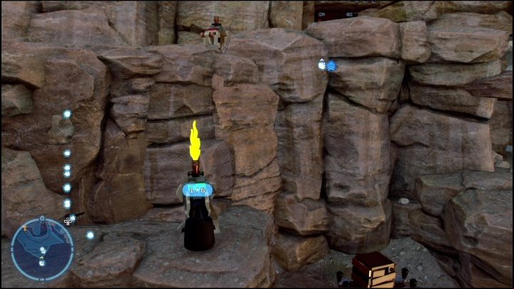 There are 6 levers on the rocks that you must activate within 70 seconds - LEGO Skywalker Saga: Jundland Wastes - list of all puzzles - Tatooine - LEGO Skywalker Saga Guide