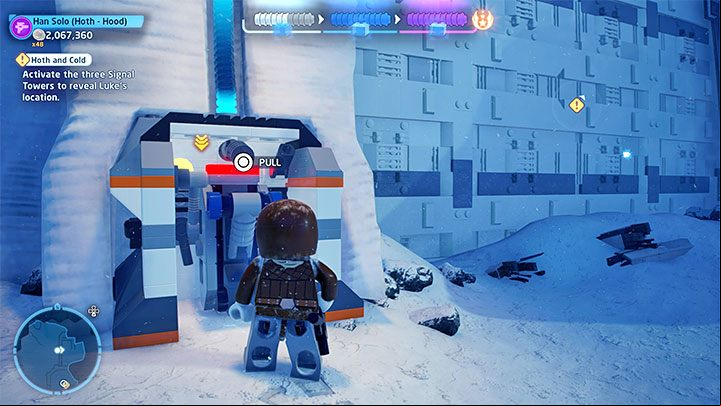 There is still the eastern tower to reach - it is located in the facility surrounded by a high wall - LEGO Skywalker Saga: Hoth and Cold - walkthrough - Episode 5 - The Empire Strikes Back - LEGO Skywalker Saga Guide