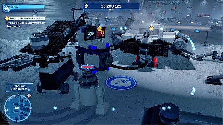The last step is to do behind the speeder - LEGO Skywalker Saga: Assault on Echo Base - walkthrough - Episode 5 - The Empire Strikes Back - LEGO Skywalker Saga Guide