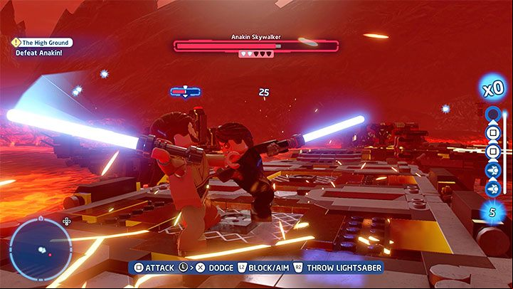 Wait patiently for the levitating platforms to stop moving - LEGO Skywalker Saga: Anakin Skywalker - boss, how to beat? - Bosses - LEGO Skywalker Saga Guide