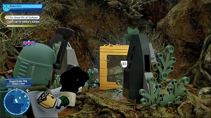 Choose any character from the Bounty Hunter class - LEGO Skywalker Saga: Dragonsnake Bog - list of all puzzles - Dagobah - LEGO Skywalker Saga Guide