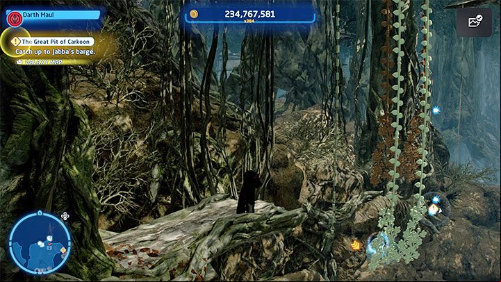 Destroy the nearby objects to reveal the bouncing blocks - LEGO Skywalker Saga: Dragonsnake Bog - list of all puzzles - Dagobah - LEGO Skywalker Saga Guide