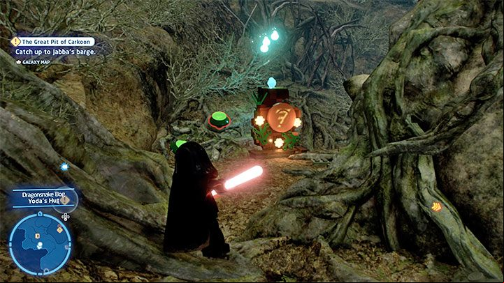 Collectible: Puzzle - Kyber Brick - LEGO Skywalker Saga: Dragonsnake Bog - list of all puzzles - Dagobah - LEGO Skywalker Saga Guide
