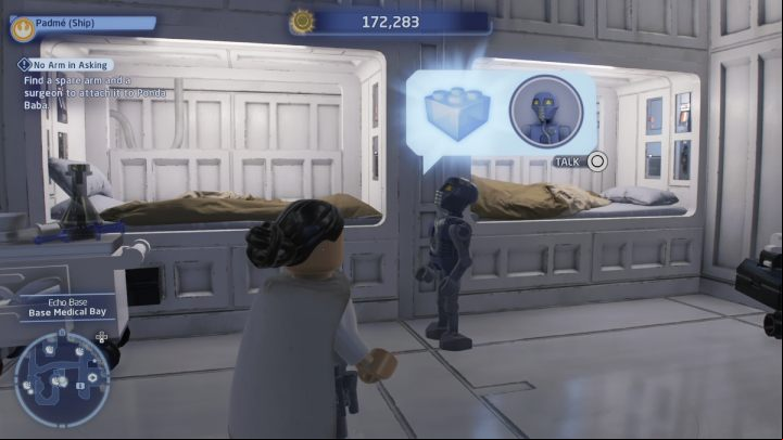 Talk to the droid in the Echo base and accept the quest - LEGO Skywalker Saga: Party People - walkthrough - Hoth - Echo base - LEGO Skywalker Saga Guide