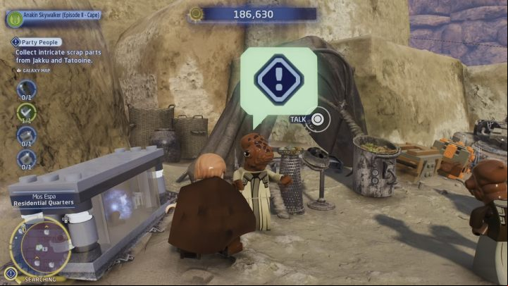 Finally, go to Mos Espa on Tatooine and buy the last reconstruction part for 10,000 studs - LEGO Skywalker Saga: Party People - walkthrough - Hoth - Echo base - LEGO Skywalker Saga Guide