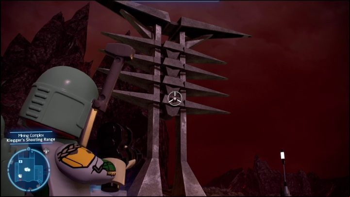 This brick is in the northern part of the mining complex, at the top, next to the stone stairs - LEGO Skywalker Saga: Mining Complex - list of all puzzles - Mustafar - LEGO Skywalker Saga Guide