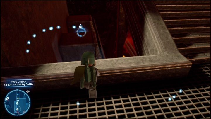 The collectible is in the northern part of the area, under the stairs - LEGO Skywalker Saga: Mining Complex - list of all puzzles - Mustafar - LEGO Skywalker Saga Guide