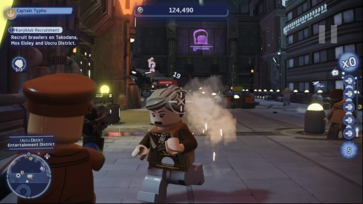 Finally, fly to Coruscant to the Uscru district - LEGO Skywalker Saga: Kanjiklub Recruitment - walkthrough - Takodana - Maz Castle - LEGO Skywalker Saga Guide