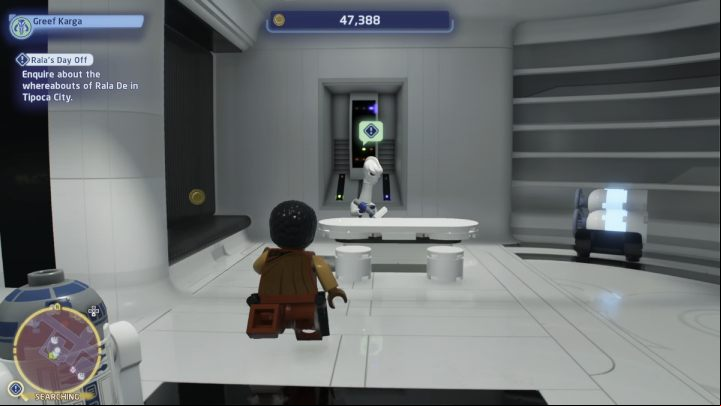 Exit the door on the right and follow the corridor straight ahead - LEGO Skywalker Saga: Ralas Day Off - walkthrough - Kamino - the city of Tipoca - LEGO Skywalker Saga Guide