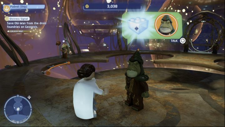 Accept the quest from the quest giver in the Gungan city - LEGO Skywalker Saga: Gungans Gone - walkthrough - Naboo - Lake Paonga - LEGO Skywalker Saga Guide