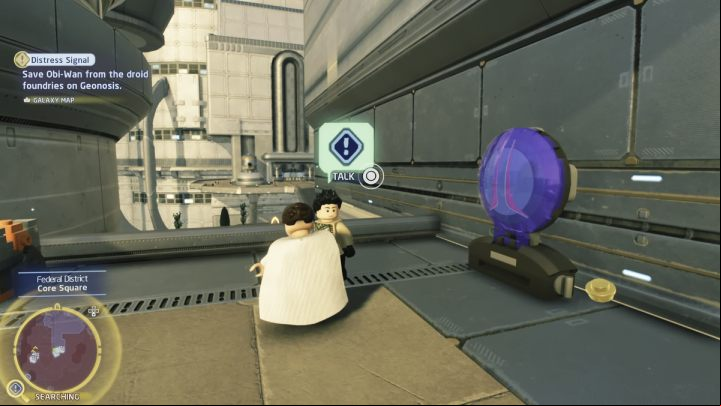 Finally, travel to the Federal District on the planet Coruscant - LEGO Skywalker Saga: Gungans Gone - walkthrough - Naboo - Lake Paonga - LEGO Skywalker Saga Guide