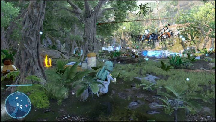 This brick is locked in a yellow crate in the middle of the area - LEGO Skywalker Saga: Resistance Camp - list of all puzzles - Ajan Kloss - LEGO Skywalker Saga Guide