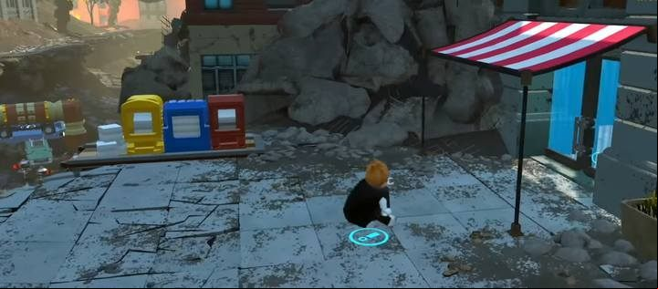Minikit #3. - Minikit in level 12 (The Final Showdown) in LEGO The Incredibles - Location of all minikits - LEGO The Incredibles Game Guide