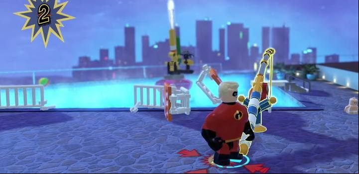 Minikit #4. - Minikits in level 3 (Revelations) in LEGO The Incredibles - Location of all minikits - LEGO The Incredibles Game Guide