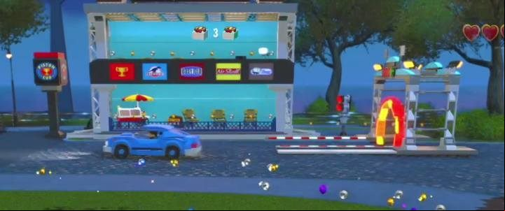 After erecting a building in the eastern part of the Docks, you will unlock the character: Lightning McQueen - Red bricks (Super builds) - Maps of challenges and golden bricks - LEGO The Incredibles Game Guide