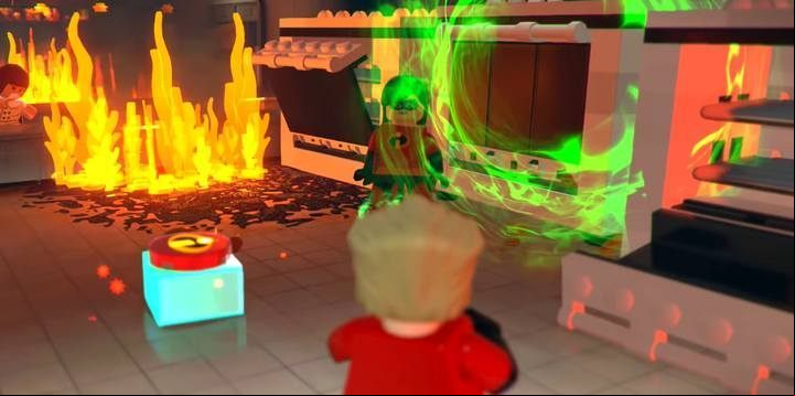The first super brick. - Screenslaver Showdown - Level 6 in LEGO The Incredibles Walkthrough - Walkthrough - LEGO The Incredibles Game Guide