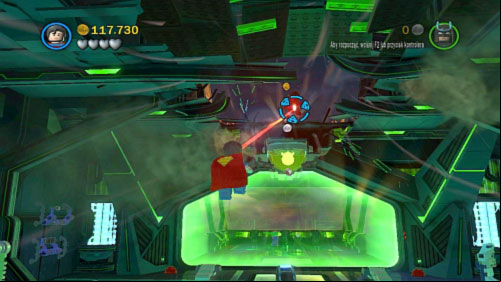 In the next location you will have get on the higher level of the plane - Destination Metropolis | Walkthrough - Walkthrough - LEGO Batman 2: DC Super Heroes Game Guide & Walkthrough