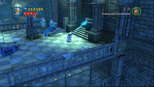 #05 - After get on the top of frozen wall move to the right, use magnesium on blue handle, set bricks with Green Lantern, jump down and take minikit - Asylum Assignment | Minikits - Minikits - LEGO Batman 2: DC Super Heroes Game Guide & Walkthrough