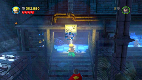 #08 - To get this minikit you have to clean 5 pictures (you can do this by using Aquamans water) - Asylum Assignment | Minikits - Minikits - LEGO Batman 2: DC Super Heroes Game Guide & Walkthrough
