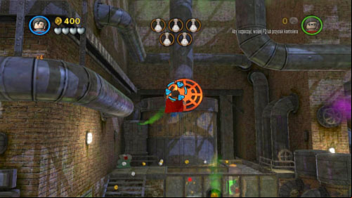 #01 - In the first location use Superman to fly up and destroy golden circle - Chemical Crisis | Minikits - Minikits - LEGO Batman 2: DC Super Heroes Game Guide & Walkthrough