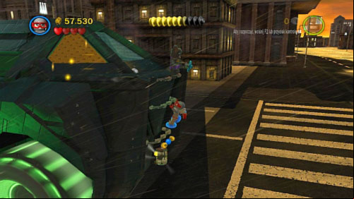 #09 - When you get to the right edge of the roof jump down and catch a handle - Chemical Signature | Minikits - Minikits - LEGO Batman 2: DC Super Heroes Game Guide & Walkthrough
