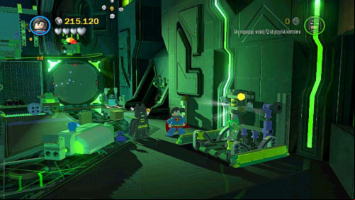 #02 - In the first room after board on the plane, destroy bricks on the right side, build a lever and pull it - Destination Metropolis | Minikits - Minikits - LEGO Batman 2: DC Super Heroes Game Guide & Walkthrough