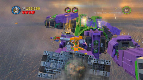 #07 - Use magnesium on blue brick on robots left foot (you can do this after outfit Batman in power suit) - Down to Earth | Minikits - Minikits - LEGO Batman 2: DC Super Heroes Game Guide & Walkthrough