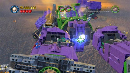 #09 - Use Lex to destroy black bricks between robots legs - Down to Earth | Minikits - Minikits - LEGO Batman 2: DC Super Heroes Game Guide & Walkthrough