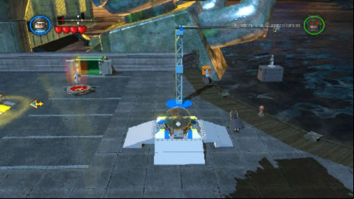 Next use bricks to build platform with acrobatic suit for Robin - Harboring a Criminal - prologue | Walkthrough - Walkthrough - LEGO Batman 2: DC Super Heroes Game Guide & Walkthrough