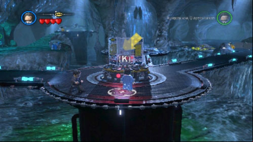 After short animation back to the central platform and use terminal (picture) - Arkham Asylum Antics - prologue | Walkthrough - Walkthrough - LEGO Batman 2: DC Super Heroes Game Guide & Walkthrough
