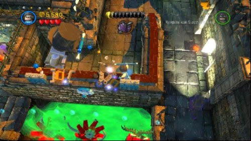 Move forward and get on the top of the wall - Arkham Asylum Antics | Walkthrough - Walkthrough - LEGO Batman 2: DC Super Heroes Game Guide & Walkthrough