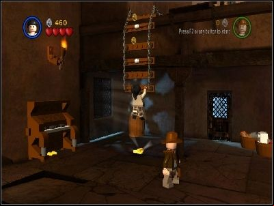 On the left side you will find a place which is blinking with different colors - Chapter 2 - Into the Mountains - part 1 - Riders of the Lost Ark - LEGO Indiana Jones: The Original Adventures - Game Guide and Walkthrough