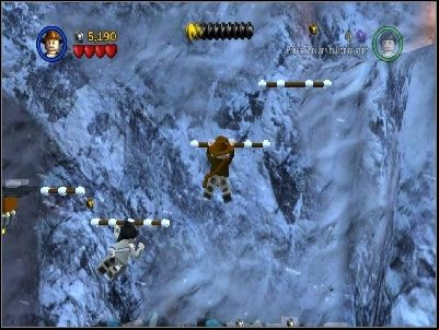 Go to the right and jump above the gasps - Chapter 2 - Into the Mountains - part 2 - Riders of the Lost Ark - LEGO Indiana Jones: The Original Adventures - Game Guide and Walkthrough