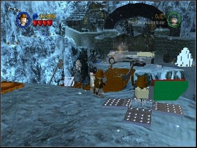 Build a lever from the LEGO pieces and push it to make a bridge - Chapter 2 - Into the Mountains - part 2 - Riders of the Lost Ark - LEGO Indiana Jones: The Original Adventures - Game Guide and Walkthrough