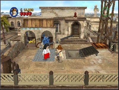 Destroy the blue barrier and build a bridge - Chapter 3 - City of Danger - part 2 - Riders of the Lost Ark - LEGO Indiana Jones: The Original Adventures - Game Guide and Walkthrough