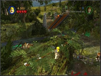 Change your character to Willie and jump on the brown bars - Chapter 2 - Pankot Secrets - part 1 - The Temple of Doom - LEGO Indiana Jones: The Original Adventures - Game Guide and Walkthrough