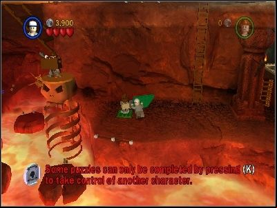 Using newly constructed mechanism you can rise a skull-elevator - Chapter 3 - The Temple of Kali - The Temple of Doom - LEGO Indiana Jones: The Original Adventures - Game Guide and Walkthrough