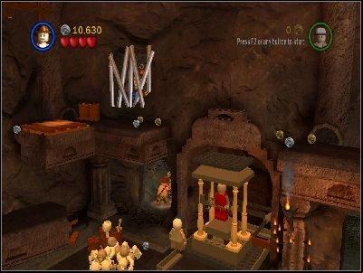 You will be in a large room - Chapter 3 - The Temple of Kali - The Temple of Doom - LEGO Indiana Jones: The Original Adventures - Game Guide and Walkthrough