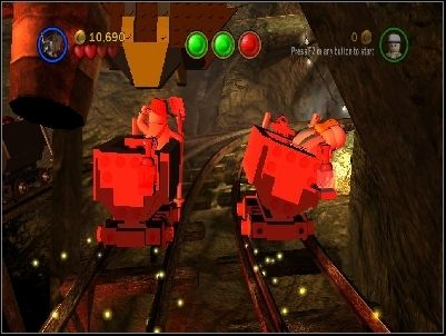 Now it's time for a cart ride - Chapter 5 - Escape the Mines - The Temple of Doom - LEGO Indiana Jones: The Original Adventures - Game Guide and Walkthrough