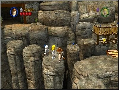As Indy, jump to the right on the platforms - Chapter 6 - Battle on the Bridge - The Temple of Doom - LEGO Indiana Jones: The Original Adventures - Game Guide and Walkthrough