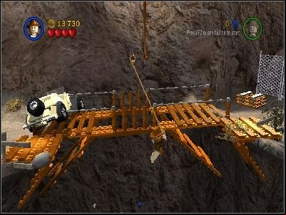You will reach a broken bridge - Chapter 4 - Trouble in the Sky - The Last Crusade - LEGO Indiana Jones: The Original Adventures - Game Guide and Walkthrough