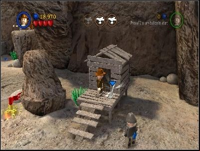 Go to the right side and take a shovel - Chapter 4 - Trouble in the Sky - The Last Crusade - LEGO Indiana Jones: The Original Adventures - Game Guide and Walkthrough