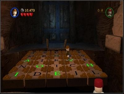 Now you need to jump on the correct letters - Chapter 6 - Temple of the Grail - part 2 - The Last Crusade - LEGO Indiana Jones: The Original Adventures - Game Guide and Walkthrough