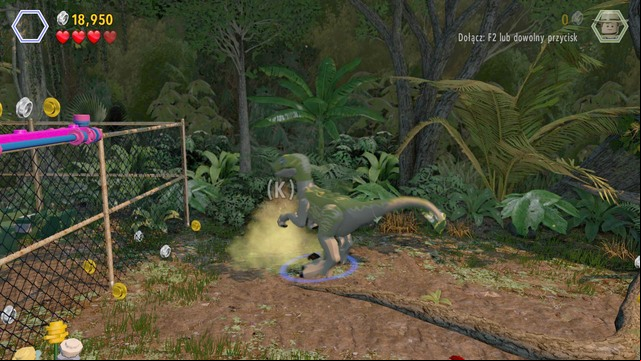 On the other side, as velociraptor, walk to the net and use his nose - Eric Kirby | Jurassic Park III - secrets - Jurassic Park III - secrets (missions) - LEGO Jurassic World Game Guide & Walkthrough