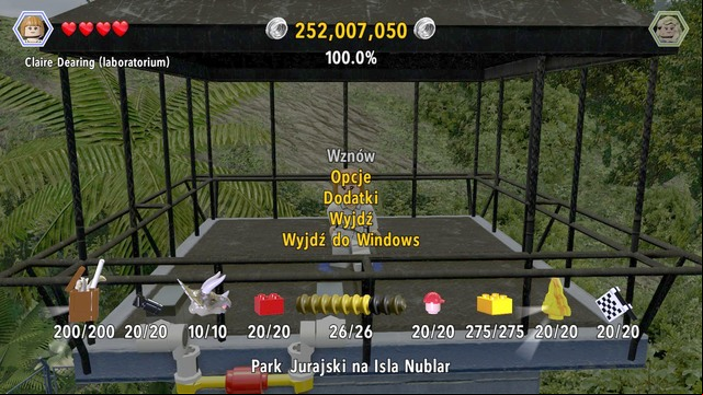 100% game completion - 100% game completion | Important advices - Important advices - LEGO Jurassic World Game Guide & Walkthrough